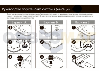 Коврики салона Rival полиуретан 4 штуки для Toyota Highlander 2014-2020
