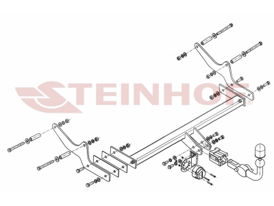 Фаркоп Steinhof шар BMA съёмный на универсал для Renault Laguna 3 2007-2015